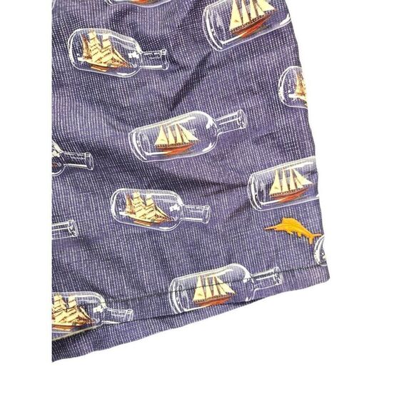 Tommy Bahama Swim Trunks Ship in bottle design Men XL Lined Pockets drawstring - Picture 7 of 9